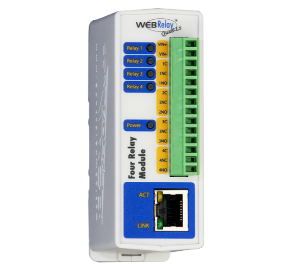 WebRelay-Quad PoE mit 4 Relaisausgang (3A @ 28VAC, 24VDC), kompatibel mit Akuvox