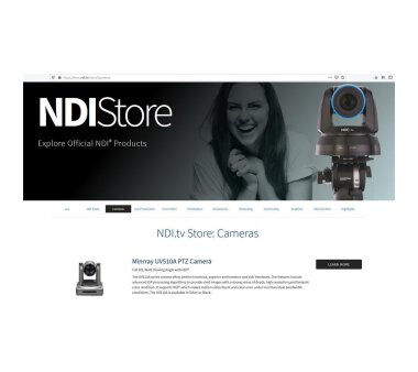 Minrray UV510A-30-ST-NDI NDI Live-Streaming PTZ (Pan, Tilt, Zoom) Kamera mit 30-fachem optischem Zoom (weiß), Video over IP die Video Streaming Kamera für Live-Events