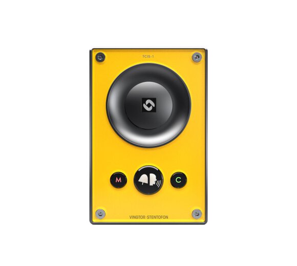 STENTOFON TCIS-1 Turbine Compact SIP Intercom with yellow thermoplastic front plate (Active-Noise-Cancelling)