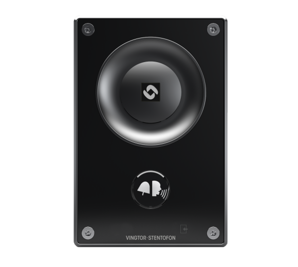 STENTOFON TCIS-3 Turbine compact SIP intercom with black thermoplastic front panel (noise cancelling)