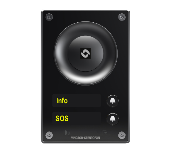 STENTOFON TCIS-5 Turbine compact SIP intercom with PMOLED display - 2 call buttons (noise cancelling)