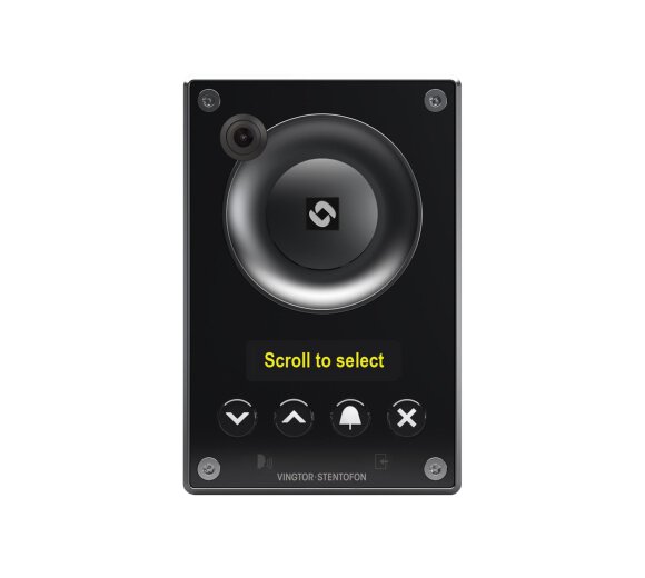 STENTOFON TCIV-6+ Turbine compact SIP intercom with camera and black front panel with scoll display (noise cancelling)
