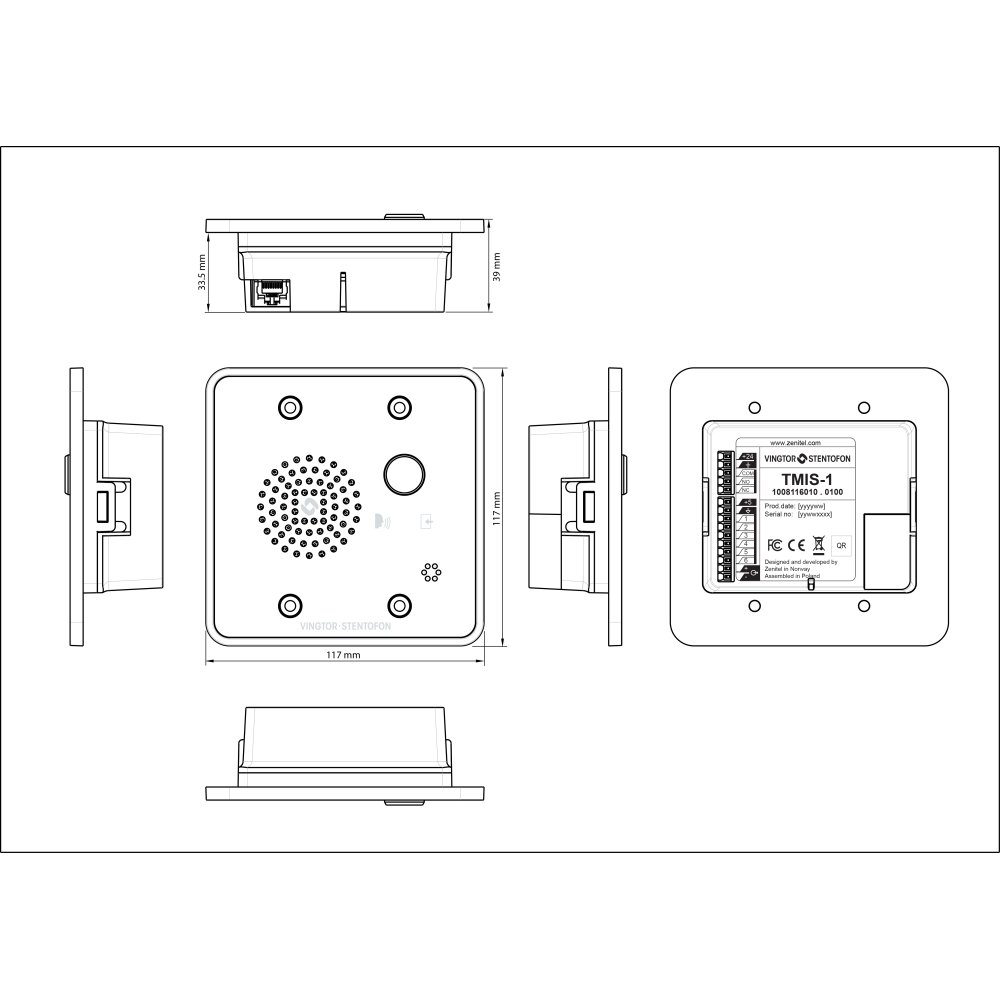 STENTOFON TMIS1 IP Turbine Mini station, 678,30