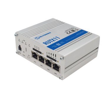 Teltonika RUTX11 NA Industrieller Mobilfunk-Router | WLAN 802.11ac Dual Band 2.4GHz + 5GHz WLAN, Dual SIM Slot, 4G/LTE Cat6-Standard (Nordamerika Version)