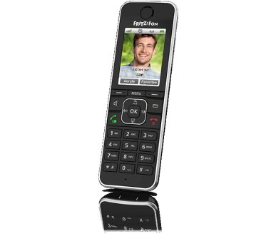 AVM FRITZ!Fon C6 schwarz DECT-Telefon für FritzBox  (DECT-GAP Standard, Headset (3,5-mm-Klinke),