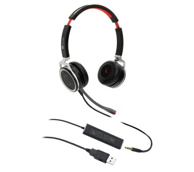 VT X208 UC Headset Stereo mit Audio-Bedienfeld (Annehmen...