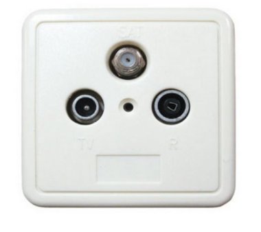 Antenna socket, BK + SAT, no-load socket, 1dB, triple set...