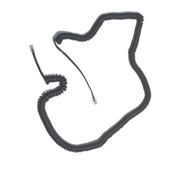 7.5m Handset coil cord with flat end black (high quality)