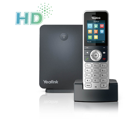 Yealink W53P (W60B Basis + W53H Handset) IP DECT Telefon bis max. 8 Mobilteile und gleichzeitigen Gesprächen