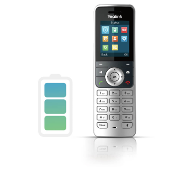 Yealink W53P (W60B Basis + W53H Handset) IP DECT Telefon bis max. 8 Mobilteile und gleichzeitigen Gesprächen