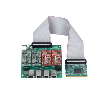 OpenVox A400M10 4 Port Analog Mini-PCI card + 1 FXS module