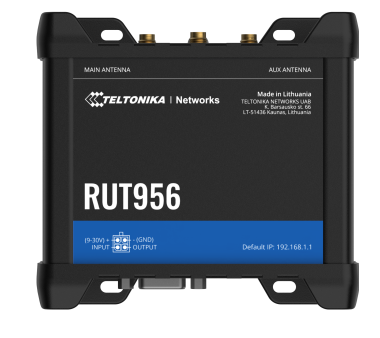 Teltonika RUT956 Industrial Cellular LTE Router, WiFi, OpenVPN, DynDNS, RS232/RS485 I/O, USB 2.0, GNSS, Quectel 4G Module (Europe, the Middle East, Africa, Korea, Thailand)