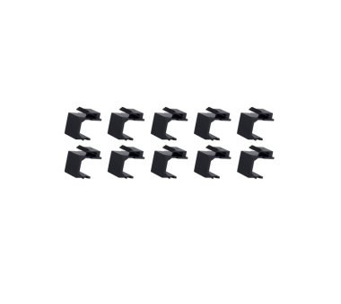 Dust protection for network adapter keystone , black, 10x...
