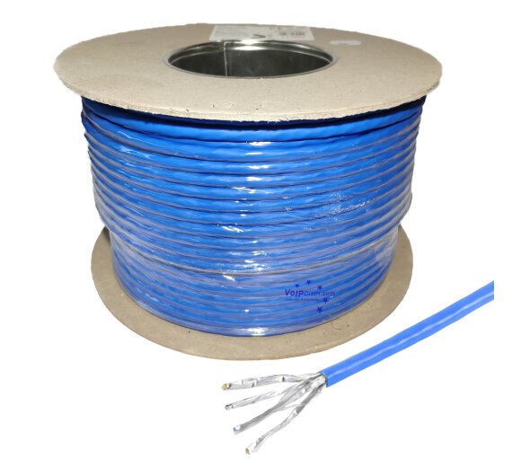 CAT8 (Class I) 40GbE Ethernet cable by the metre type S/FTP 2000 MHz PIMF halogen free, 100m
