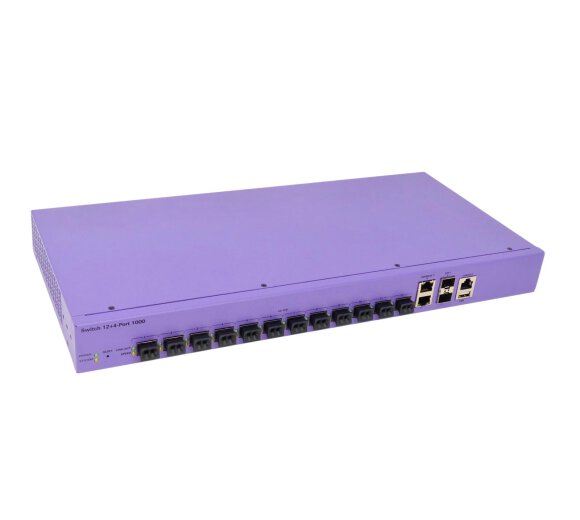 homefibre 1412 RS-GIG GIGA, 12-port Gigabit POF Switch (Optolock) 2,2mm, 2x Gigabit Ethernet RJ45 Ports und 2 SFP+ Anschlüsse