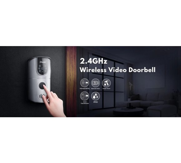 DNAKE DC200 Video Doorbell with Camera (2.4GHz Digital Wireless)