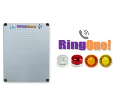 Tema AD639SR/LA "RingOne" IP SIP Klingelton & Audiosignalgeber 30W (inkl. LED-Signalleuchte als orange Blinklicht), 2 interne Relais