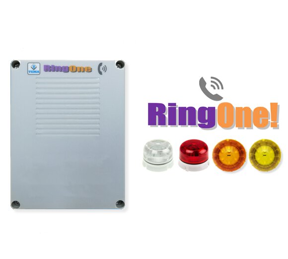 Tema AD639SR/FR "RingOne" IP SIP Klingelton & Audiosignalgeber 30W (inkl. LED-Signalleuchte, Farbe rot, Signalleuchte mit Xenon Blitz-Signalgeber, Blinklicht), 2 interne Relais