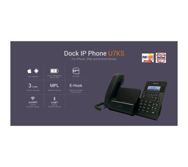 Univois U7KS Smartphone Dock IP Telefon mit Tastatur * B-Ware