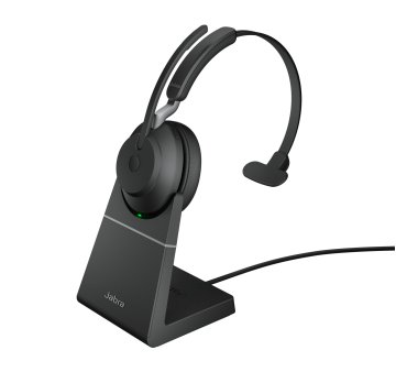 Jabra Evolve2 65 Mono UC in colour black + Charger + Link...