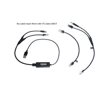VT EHS80 Adapter for PC & Yealink, Snom, Poly USB Phones...