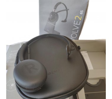 Jabra Evolve2 65 Mono UC in colour black + Charger + Link 380a USB-A - Bluetooth Adapter (Bluetooth 5.0) *B-Goods