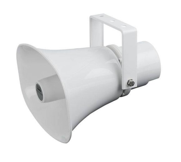 Tema AD630A PoE SIP Horn Lautsprecher 40W Verstärker (2x20W) mit Ausgang für 2. Passivlautsprecher (Horn aus ABS Kunststoff in oval) und 2 interne Relais, Mikrofon eingebaut