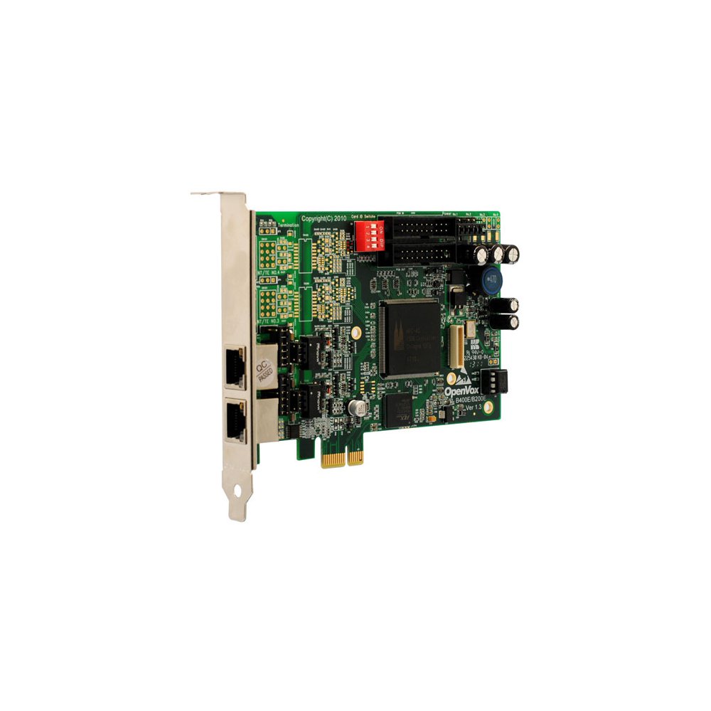 OpenVox B200E 2-Port ISDN BRI PCI Express Card With EC Module Connect