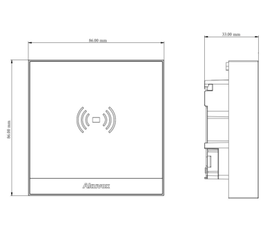 Akuvox A03 IP Zugangskontrollsystem mit Bluetooth, NFC und RFID Leser