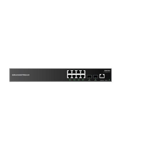 Grandstream GWN7801 Layer 2 Managed Gigabit Switch with 8x Ethernet RJ45 + 2x SFP ports