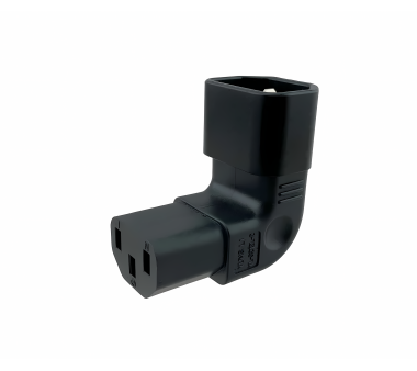 Stromadapter C13 abgewinkelt auf C14 Adapter (YL-3212L-2)