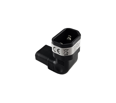 Stromadapter C13 abgewinkelt auf C14 Adapter (YL-3212L-2)