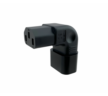 Power Adapter IEC C13 Angled to C14 Adapter (YL-3212L-2)