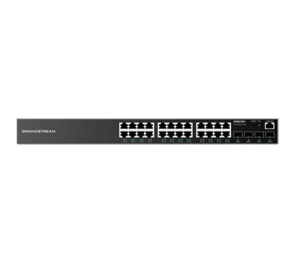 Grandstream GWN7802 Layer 2 Managed Gigabit Switch with 24x Ethernet RJ45 + 4x SFP ports