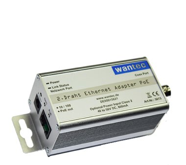 Wantec 2wIP C-Series 2-wire Ethernet Adapter with PoE for...