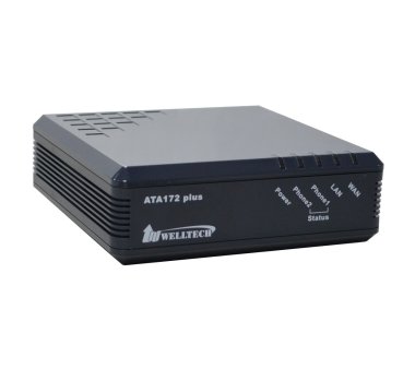 Welltech WellGate ATA 172plus-POE - 2 Port FXS (fax), 3CX support (B-Ware)