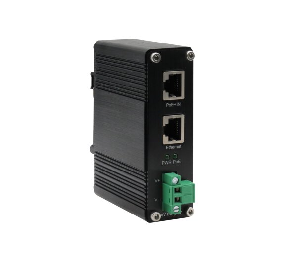 LNK INS301-19V Industrial Gigabit 802.3at PoE+ Splitter (19VDC / 20W power output)