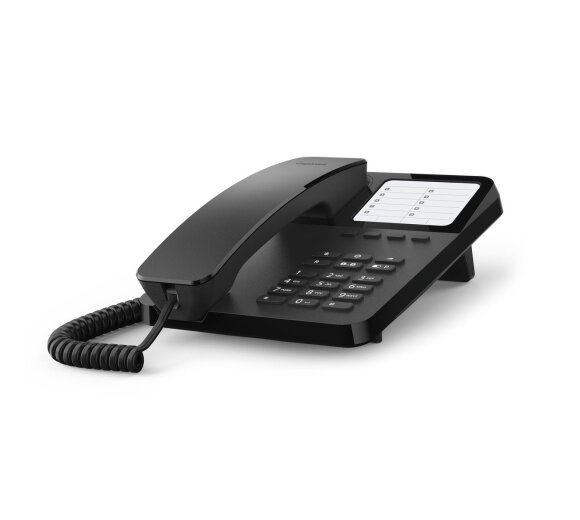 Gigaset DESK 400 corded analog wall and desk phone for simple telephony  (black)