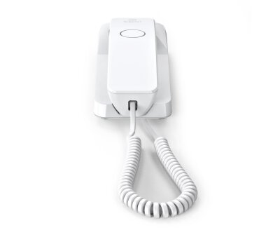 Gigaset DESK 200 corded analog wall and desk phone for simple telephony (white)
