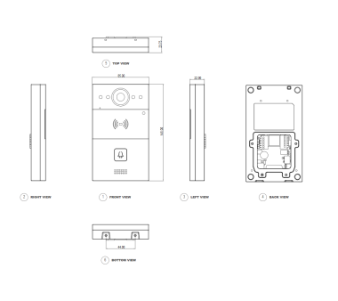 Akuvox R20A Video SIP-Türtelefon mit 120° Weitwinkel-Kamera, Aufputzmontage * B-Ware