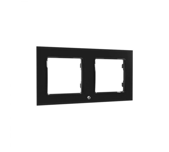 Shelly Wall Frame 2 for Wall Switch (2-Fold Frame, Switch cover  - black)