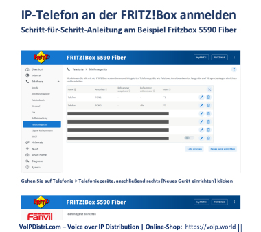 Fanvil X4G Gigabit IP Telefon + AVM Installationshilfe...