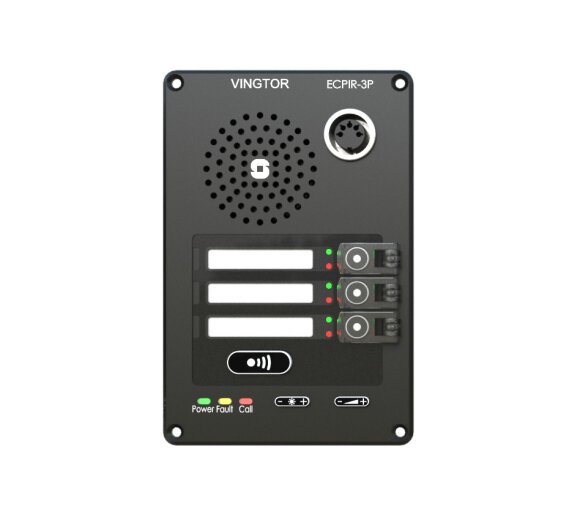 STENTOFON ECPIR-3P Turbine ECP paging station with PTT button + 3 direct call buttons