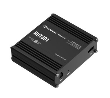 Teltonika RUT301 Industrial Ethernet Router for temperatures -40° up to +75°C (1x WAN, 4x LAN, USB 2.0)