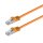 0.25m CAT.7 patch cable (500MHz), 10GbE Ethernet raw cable S/FTP PIMF - orange
