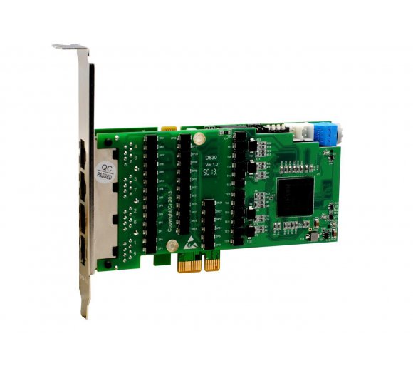 OpenVox D830E 8 port T1/E1/J1 PCIe card (Advanced Version, Half-length with Low profile option)