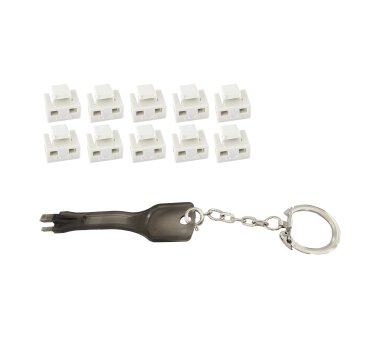 Network RJ45 port blocker with key (1x key, 10x locks),...