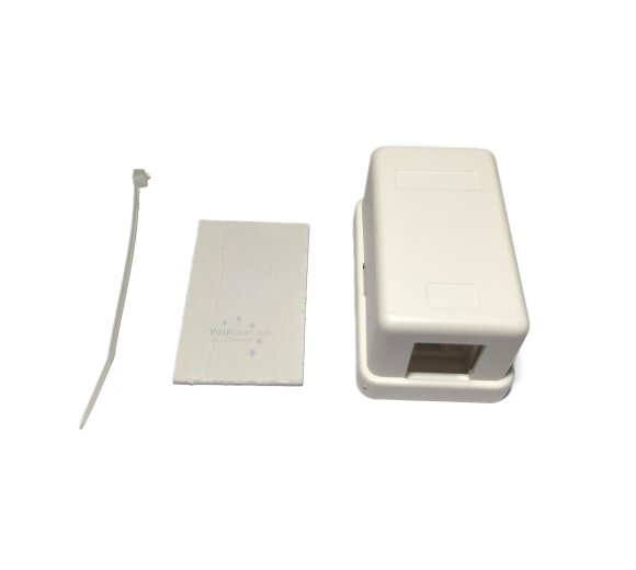 Keystone 1-fold module bracket as surface-mounted box, Pure white