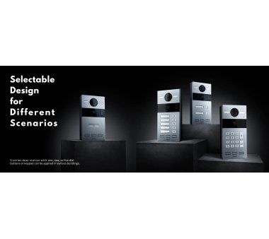 DNAKE S213M-2/F SIP video door intercom with 2 buttons and RFID, flush-mounted