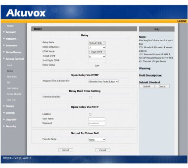 Akuvox E12W SIP Video Gegensprechanlage und RFID + WLAN, Aufputzmontage